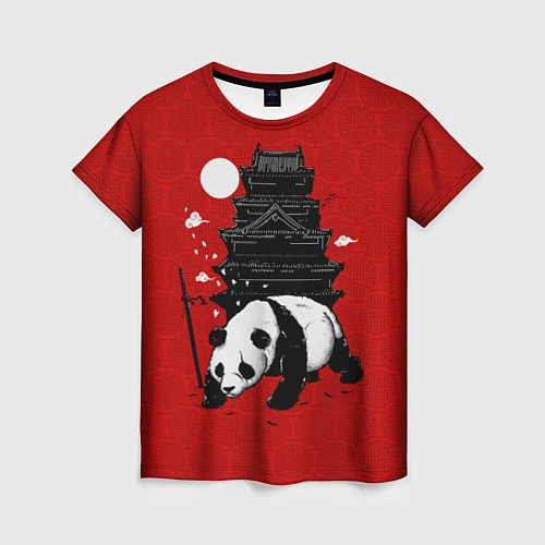 Женская футболка Panda Warrior / 3D-принт – фото 1
