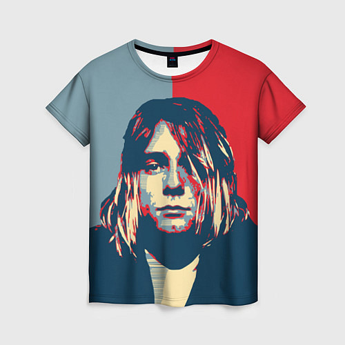 Женская футболка Kurt Cobain / 3D-принт – фото 1