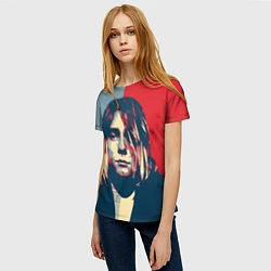Футболка женская Kurt Cobain, цвет: 3D-принт — фото 2