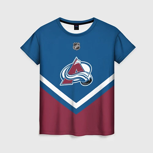 Женская футболка NHL: Colorado Avalanche / 3D-принт – фото 1