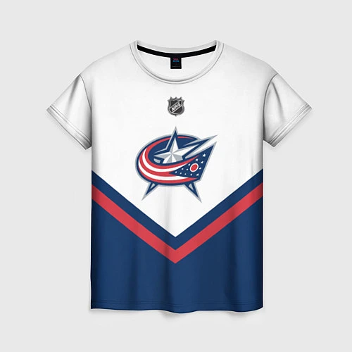 Женская футболка NHL: Columbus Blue Jackets / 3D-принт – фото 1