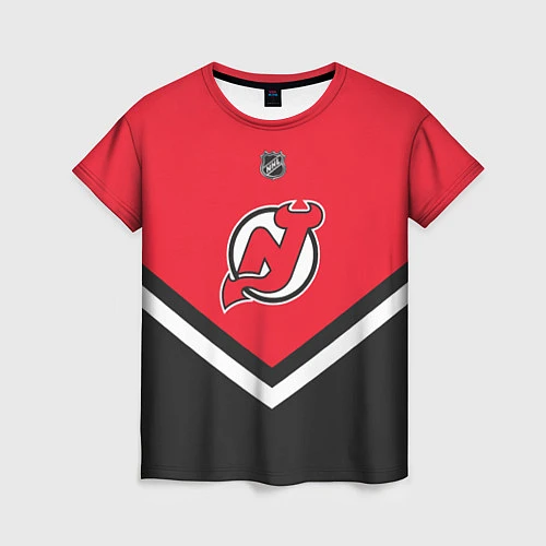 Женская футболка NHL: New Jersey Devils / 3D-принт – фото 1