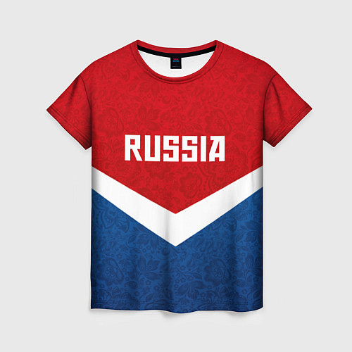 Женская футболка Russia Team / 3D-принт – фото 1