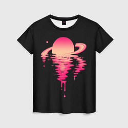 Женская футболка Отражение Сатурна