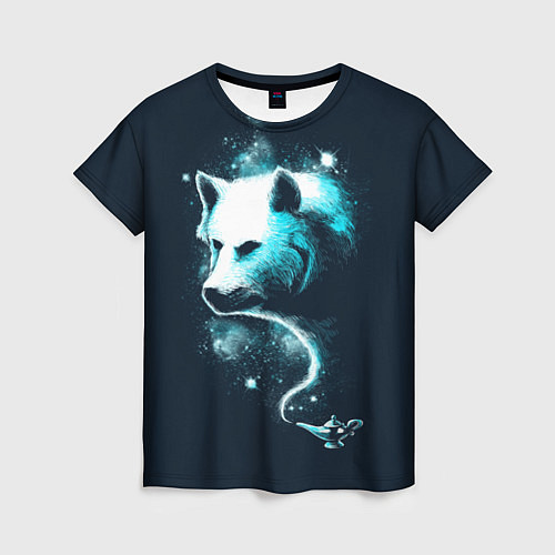 Женская футболка Галактический волк / 3D-принт – фото 1