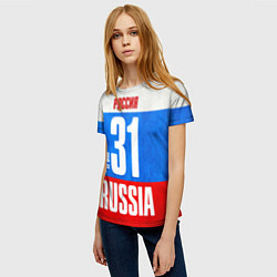 Футболка женская Russia: from 31, цвет: 3D-принт — фото 2