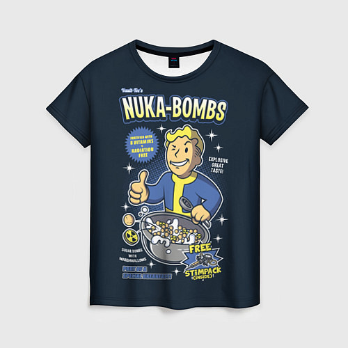 Женская футболка Nuka Bombs / 3D-принт – фото 1