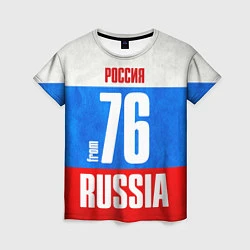 Футболка женская Russia: from 76, цвет: 3D-принт