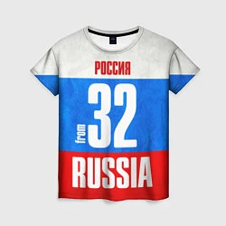 Футболка женская Russia: from 32, цвет: 3D-принт