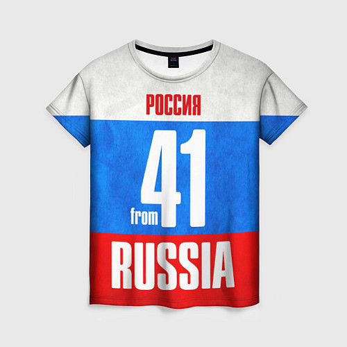 Женская футболка Russia: from 41 / 3D-принт – фото 1