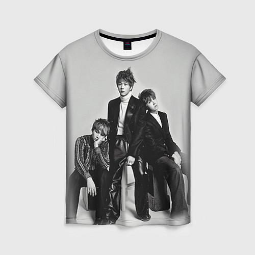 Женская футболка BTS Grey / 3D-принт – фото 1