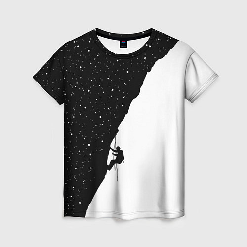 Женская футболка Ночной скалолаз / 3D-принт – фото 1