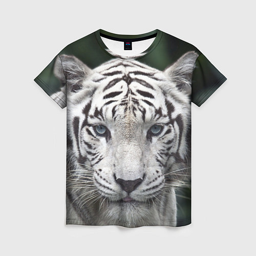 Женская футболка Белый тигр / 3D-принт – фото 1