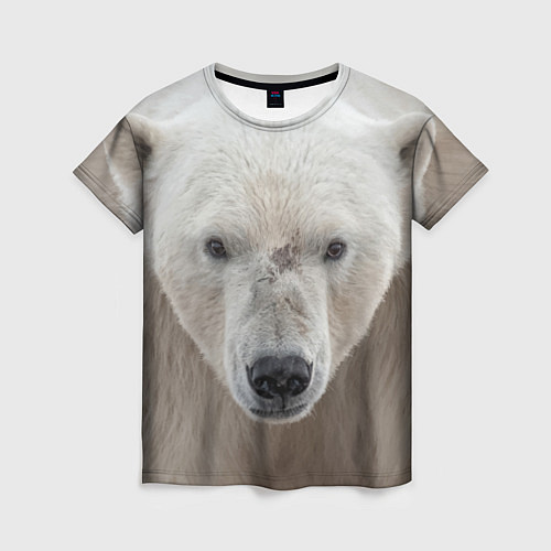 Женская футболка Белый медведь / 3D-принт – фото 1