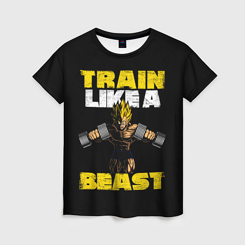 Женская футболка Train Like a Beast / 3D-принт – фото 1