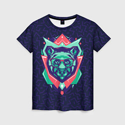 Женская футболка Hipster Bear