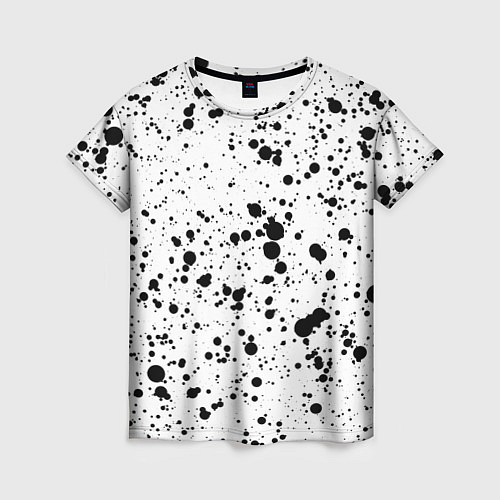 Женская футболка Чёрные брызги / 3D-принт – фото 1