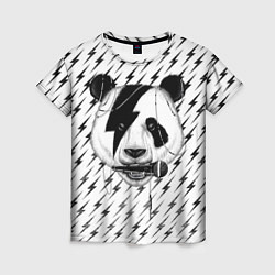 Женская футболка Панда вокалист