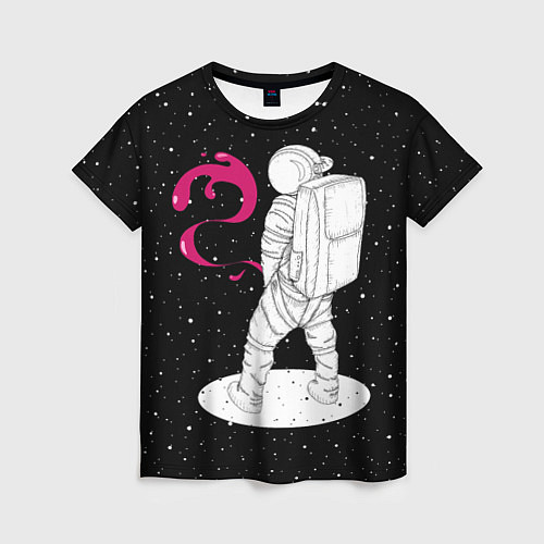 Женская футболка Космическая струя / 3D-принт – фото 1