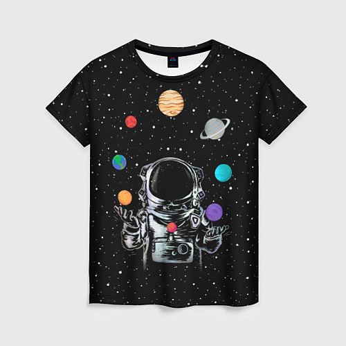 Женская футболка Космический жонглер / 3D-принт – фото 1