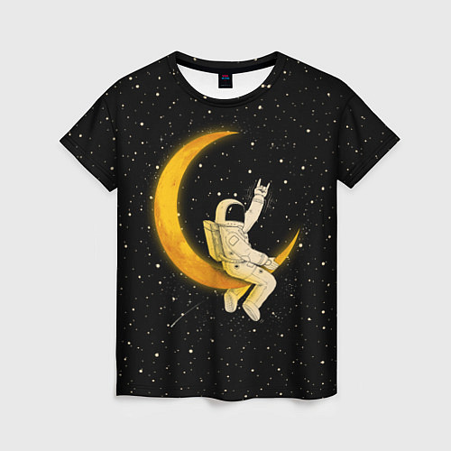 Женская футболка Лунный наездник / 3D-принт – фото 1