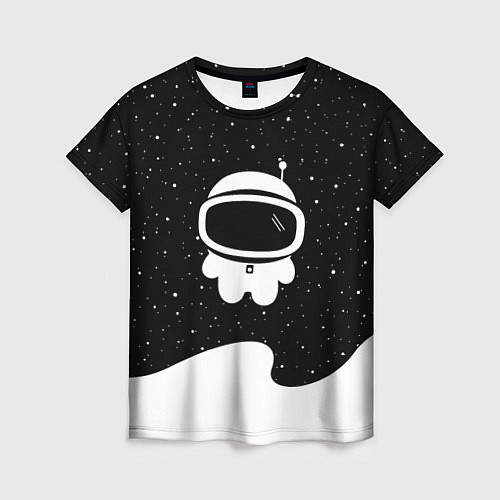 Женская футболка Маленький космонавт / 3D-принт – фото 1