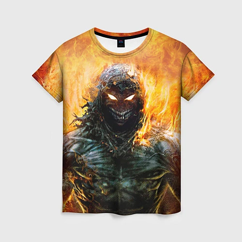 Женская футболка Disturbed: Monster Flame / 3D-принт – фото 1