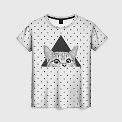 Женская футболка Взгляд кота