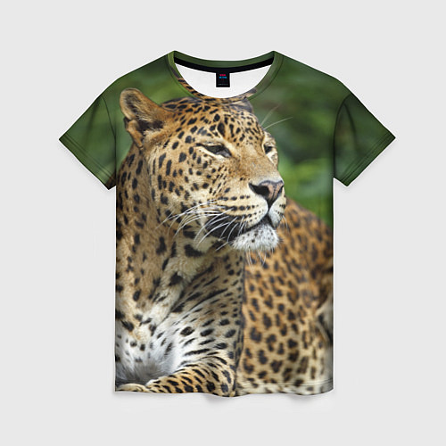 Женская футболка Лик леопарда / 3D-принт – фото 1