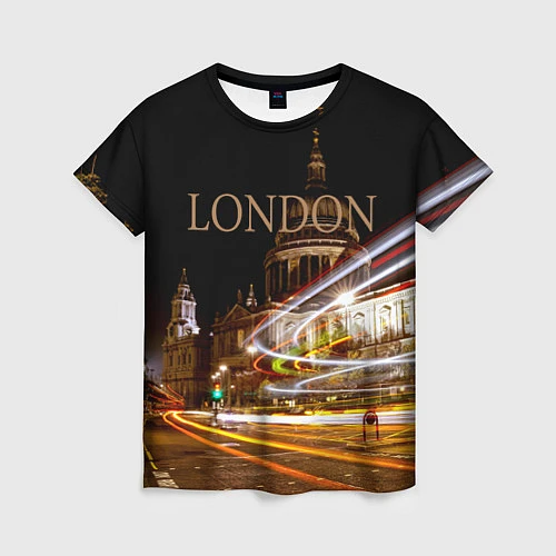 Женская футболка Улицы Лондона / 3D-принт – фото 1