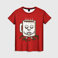 Женская футболка Кофейный пьяница