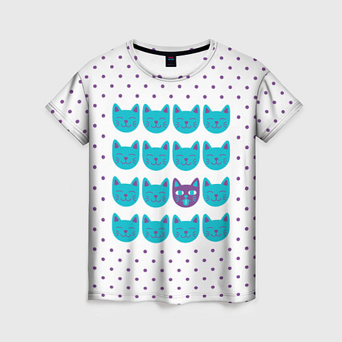 Женская футболка Кошачье настроение / 3D-принт – фото 1