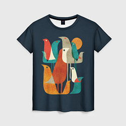 Женская футболка Осенние птицы