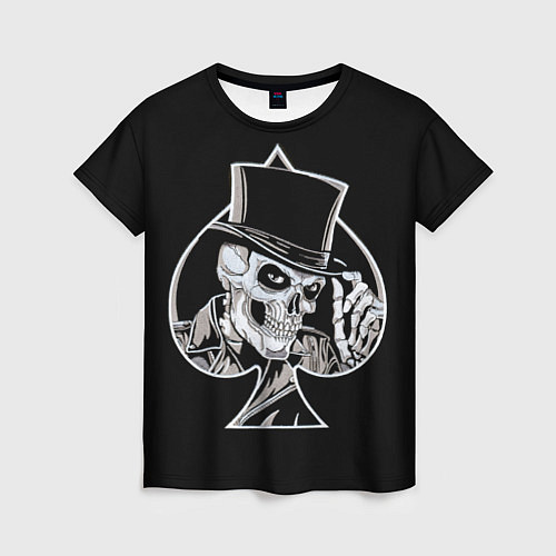 Женская футболка Скелетон / 3D-принт – фото 1