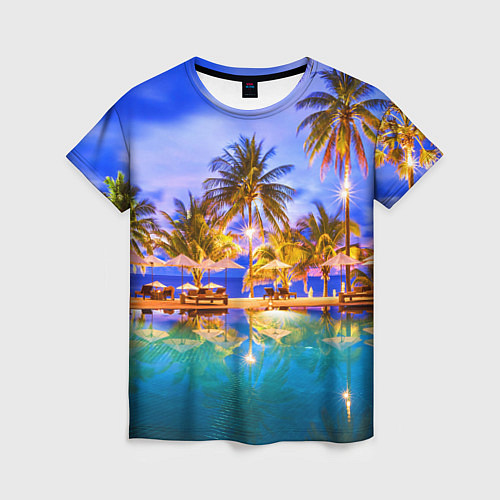 Женская футболка Таиланд - тропический оазис / 3D-принт – фото 1
