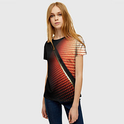 Футболка женская Баскетбольный мяч, цвет: 3D-принт — фото 2