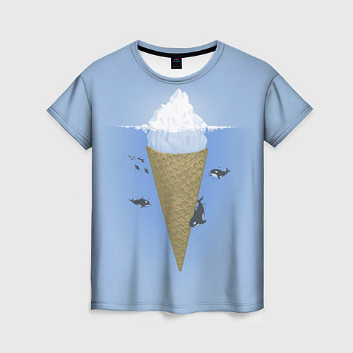 Женская футболка Мороженое / 3D-принт – фото 1
