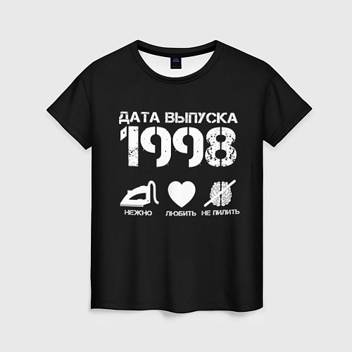 Женская футболка Дата выпуска 1998 / 3D-принт – фото 1