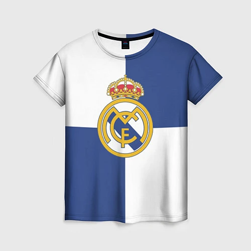 Женская футболка Real Madrid: Blue style / 3D-принт – фото 1