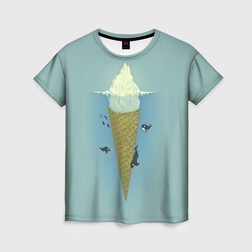 Женская футболка Мороженко / 3D-принт – фото 1