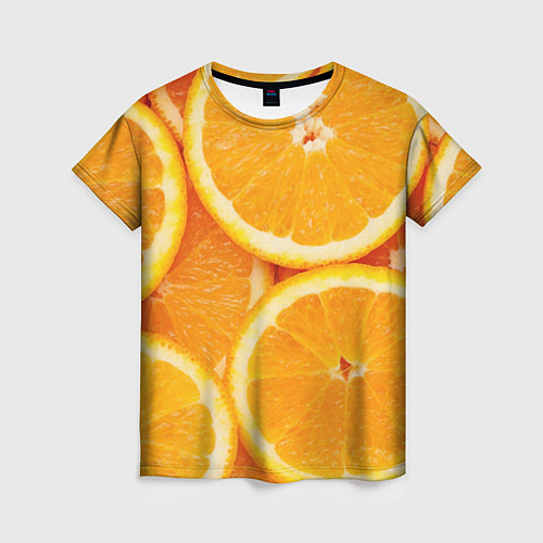 Женская футболка Апельсинка / 3D-принт – фото 1