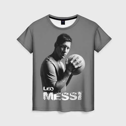 Женская футболка Leo Messi / 3D-принт – фото 1