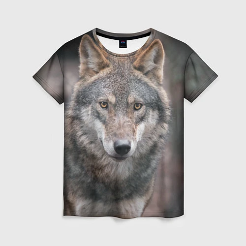 Женская футболка Волк - санитар леса / 3D-принт – фото 1