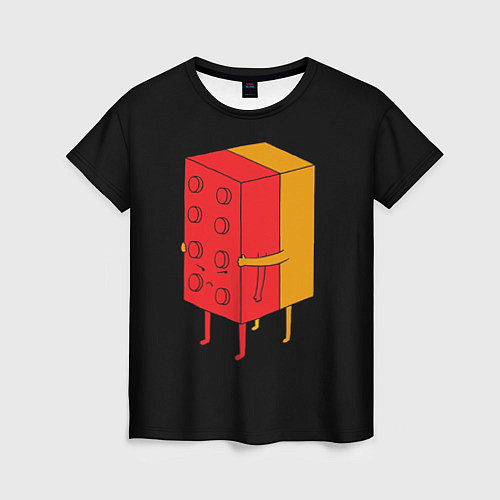 Женская футболка Влюбленное лего / 3D-принт – фото 1