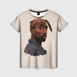 Футболка женская Tupac Shakur, цвет: 3D-принт