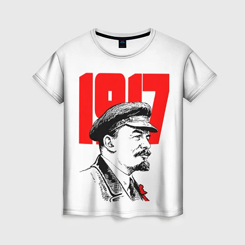 Женская футболка Ленин 1917 / 3D-принт – фото 1
