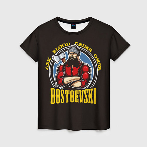 Женская футболка Dostoevsky: Crime Omsk / 3D-принт – фото 1