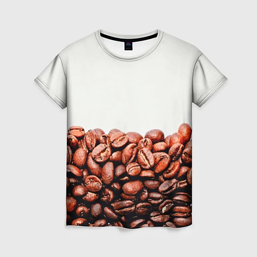 Женская футболка Coffee / 3D-принт – фото 1