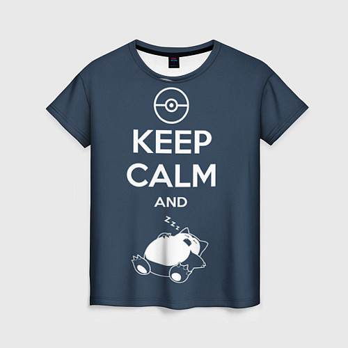 Женская футболка Keep Calm & Squirtle / 3D-принт – фото 1