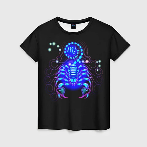 Женская футболка Космический Скорпион / 3D-принт – фото 1